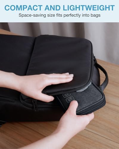 BAGSMART Cord Organizer Travel Cable Organizer Bag Tech Electronic Organizer Travel Case, Travel Essentials for Charger, Cable, Phone, Flash drive, Single Layer - Black - Image 7