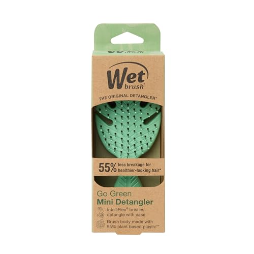 Wet Brush Go Green Mini Detangler, Green - Detangling Travel Hair Brush - Ultra-Soft IntelliFlex Bristles Glide Through Tangles & Gently Loosens Knots While Minimizing Pain, Split Ends & Breakage - Image 11