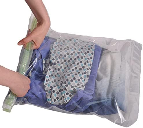 12 Space Saver Storage Bags for Clothes for Travel - Compression, no Vacuum Sacks - Luggage Accessories - Image 2