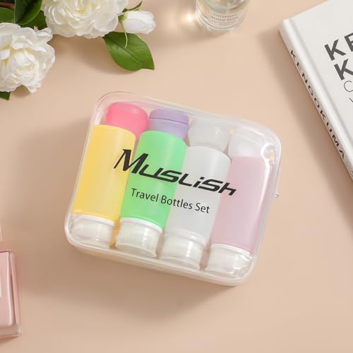 Muslish 21 Pack Leak Proof Silicone Travel Bottles Set, TSA Approved Containers for Toiletries, Travel Size Accessories and Shampoo Conditioner Bottles with Toiletry Bag (BPA Free) - Image 7