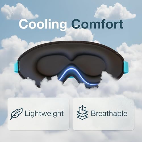 MyHalos® Sleep Mask – 3D Blackout Eye Mask for Women & Men, Side Sleepers, Zero Pressure Memory Foam Eyelash Friendly, Breathable,Award-Winning Sleep Aid for Travel (Black, 1 Count (Pack of 1)) - Image 6