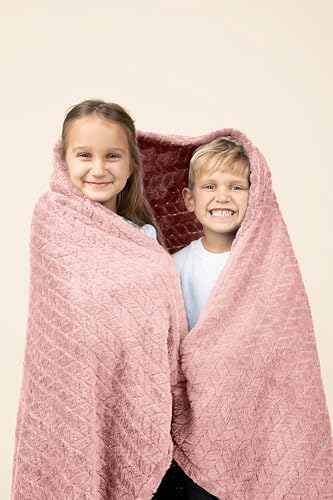 EverSnug Travel Blanket & Pillow 68x42 - Premium Ultra-Soft Microfleece 2 in 1 Compact & Packable Flight Blanket with Soft Bag Pillowcase, Hand Luggage Sleeve and Backpack Clip (Light Pink) - Image 5