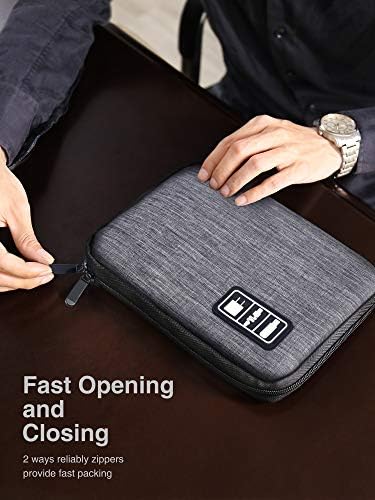 Luxtude Cord Organizer Bag, Travel Cable Organizer Bag, Electronic Organizer Travel Case for Chargers and Cords, Tech Bag & Charger Case, Flying Essentials for Electronics Items/USB,etc - Image 5