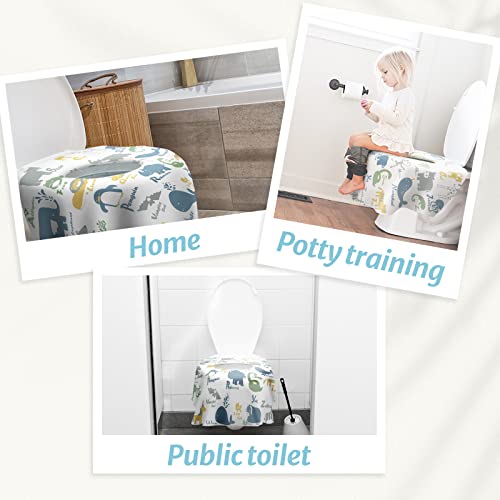Blissful Diary 20 Pcs Toilet Seat Covers Disposable for Toddlers & Adults, Extra Large Waterproof, Portable Package for Travel, Kids Potty Training - Image 6