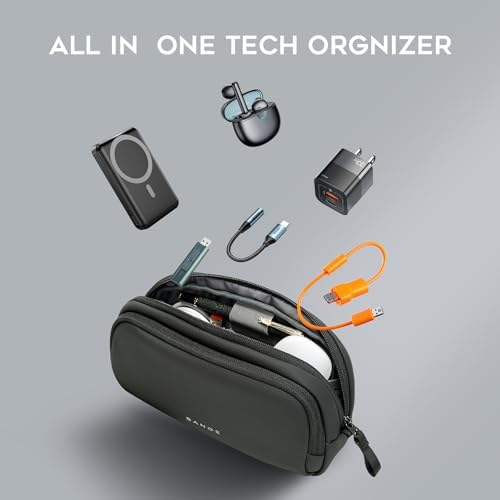 BANGE Electronics Organizer Travel Case, Water Resistant Travel Bag, Tech Pouch Accessories Organizer for Cable,Cord, Phone, Cables, USB Flash Drive, Daily Items - Image 5