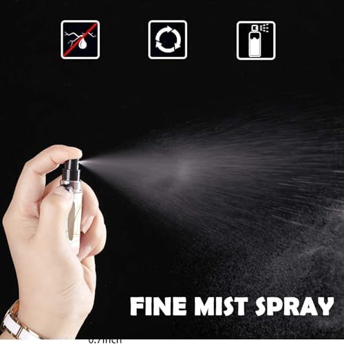 Perfume Travel Refillable Bottle– Portable Mini Sprayer,Empty Perfume Bottles with Unique Patterns,Refill Pump Case for Traveling and Outgoing,2 Pcs Pack of 5 ml(White and Pink) - Image 3