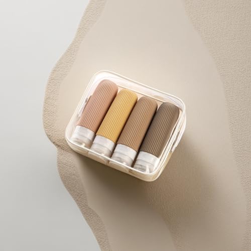 Travel Bottles for Toiletries, Tsa Approved 3oz Portable Travel Bottles, BPA Free Leak Proof Squeezable Silicone Travel Size Containers, Travel Accessories with Clear Toiletry Bag (4 Pack) - Image 9