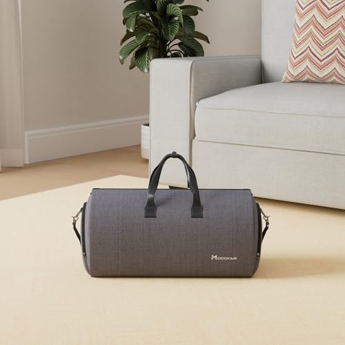 Convertible Garment Bag with Shoulder Strap, Modoker Carry on Garment Duffel Bag for Men Women - 2 in 1 Hanging Suitcase Suit Travel Bags (Black) - Image 2
