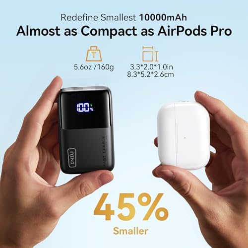 INIU Mini Portable Charger, Small 45W PD Power Bank, 10000mAh USB C in&Out Fast Charging Pocket Size Battery Pack, Travel Essentials Powerbank for iPhone 17 16 15 14 Pro Air, Xiaomi, Samsung S24 etc - Image 2