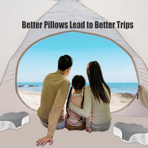 Bespilow Travel Camping Pillow for Sleeping - Memory Foam Cervical Neck Support Pillow for Pain Relief, Compact Compressible Contour Pillows with Cooling Cover & Storage Bag for Backpacking, Road Trip - Image 9