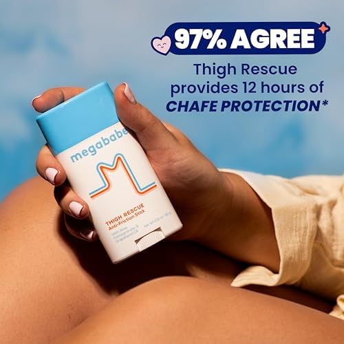 Megababe Thigh Rescue Anti-Chafe Stick | Prevents Skin Chafe & Irritation | Thighs, arms, Bra-Lines & More - Image 3