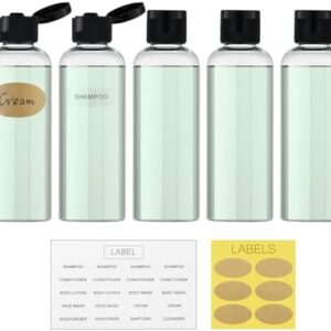 LISAPACK 3.4 oz Travel Bottles for Toiletries, Plastic Travel Size Containers for Shampoo Conditioner TSA Approved, Empty Small Squeeze for Lotion, Leak Proof Mini Liquid Tube for Refillable Clear