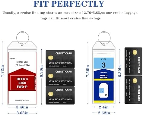 6 Pack Luggage Tags Travel Essentials & Cruise Essentials for NCL, Princess, Carnival, Royal Caribbean & Celebrity Cruise Ships by SEAVILIA - Image 2