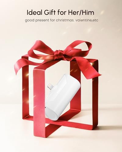 Mini Power Bank Portable Charger for iPhone 12 mini, 4800mah Battery Pack External Compact Backup Charger Compatible with iPhone 14/13/12/11 series/XR/XS/SE/8/7/6s pro-White - Image 7