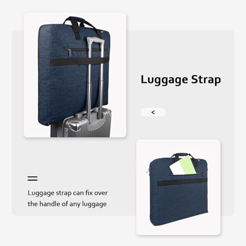 MATEIN Travel Garment Bags, Large Convertible Carry On Garment Bag For Men Women, Wrinkle-Free Hanging Travel Suit Luggage with Shoulder Strap, 2 in 1 Suit Carrier Suitcase For Business Trip, Blue - Image 6