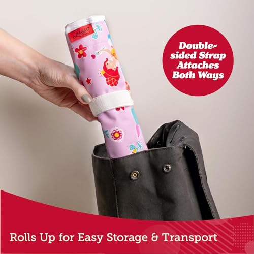 Lusso Gear Airplane Tray Table Cover - Organize Kids Travel Essentials - Snack & Toy Pockets for Airplane Toys for Toddlers 1-3 - Foldable Tablet Stand for Travel Toddler Essentials - Plane Pattern - Image 6