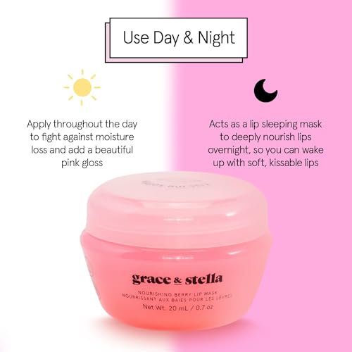 grace & stella Award Winning Lip Butter - Hydrating Lip Balm - Nourishing Lip Mask (1-pack) Travel Essentials, Travel Size Toiletries, Birthday Gifts for Women & Teens - Overnight Lip Repair - Vegan - Image 6