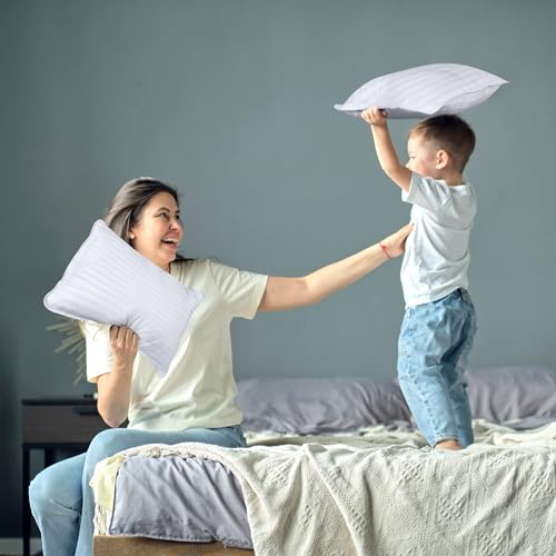 Utopia Bedding Toddler Pillow (White, 2 Pack), 13x18 Pillows for Sleeping, Soft and Breathable Cotton Blend Shell, Small Kids Pillow Perfect for Toddler Bed and Travel (Intended for Age 2 and up) - Image 4