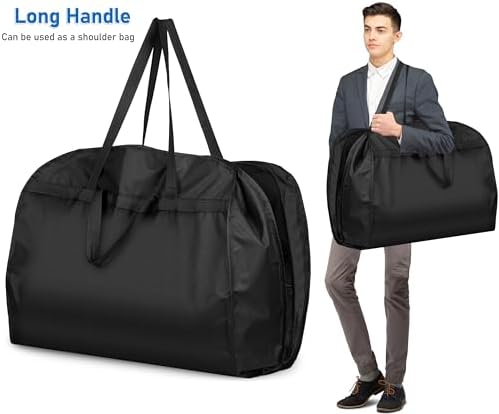 MISSLO 43" Heavy Duty Garment Bags for Travel 6" Gusseted Suit Bags for Closet Storage 4 Handles Hanging Clothes Bag with Pocket Mens Suit Cover for Shirts, Coats, Dresses - Image 3