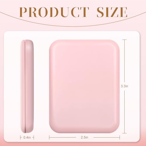 Compact Mirror, 1X/3X Magnification LED Pocket Mirror with Nternal BIattery, Mini Mirror for Purse, Pocket,Travel and Present (Pink) - Image 7