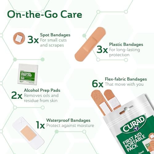 CURAD First Aid Portable Pack |15 - Count On-the-Go Essentials |12 Packs - Image 2