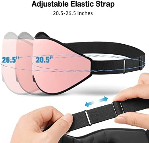 LitBear Sleep Masks for Women, Pink Eye Mask for Sleeping, Comfortable Night Sleeping Mask, Soft Contoured Eye Cover for Sleeping with Elastic Strap for Side Sleeper Men Flying Shift Worker - Image 6