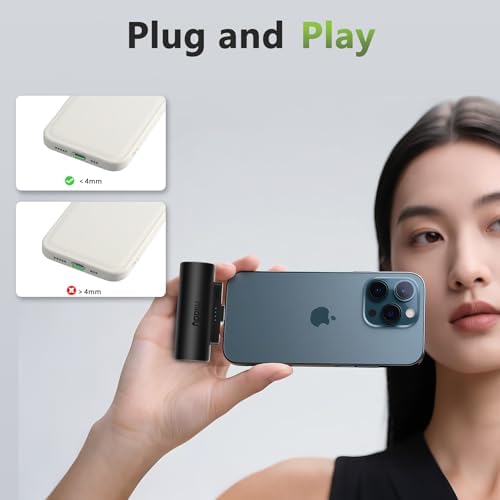 Miady 2-Pack 5000mAh Mini Portable Charger with Built-in Type C Connector, 5V 2.4A USB-C Output Fast Charging Small Power Bank, Compact Battery Pack Compatible with iPhone 17/16/15 Galaxy S24/S22 iPad - Image 2