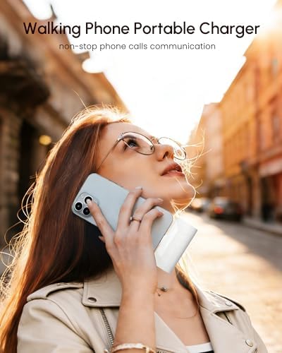 Mini Power Bank Portable Charger for iPhone 12 mini, 4800mah Battery Pack External Compact Backup Charger Compatible with iPhone 14/13/12/11 series/XR/XS/SE/8/7/6s pro-White - Image 4