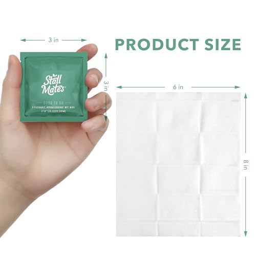 Stall Mates Wipes - Flushable Wipes, Individually Wrapped, Travel Friendly, Unscented with Vitamin-E & Aloe, (30 on-the-go singles) - Image 2