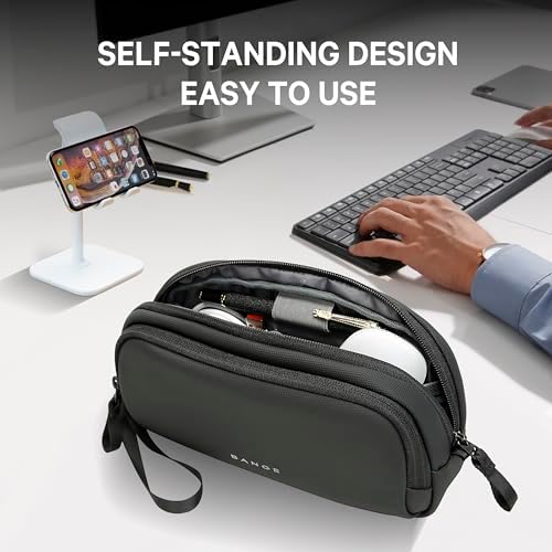 BANGE Electronics Organizer Travel Case, Water Resistant Travel Bag, Tech Pouch Accessories Organizer for Cable,Cord, Phone, Cables, USB Flash Drive, Daily Items - Image 8