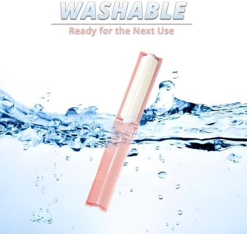 Mini Reusable Lint Roller for Travel, 6 Pack Washable Foldable Lint Remover with Sticky Gel, Portable, Compact and Easy to Clean for Clothes and Luggage Use (Pink) - Image 4