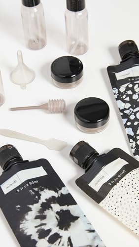 Kitsch 11 PCS Travel Bottles for Toiletries – Travel Essentials Kit for Shampoo, Conditioner, Lotion & More - TSA Approved Travel Bottles, Leak-Proof Refillable Travel Size Containers - Black & Ivory - Image 2