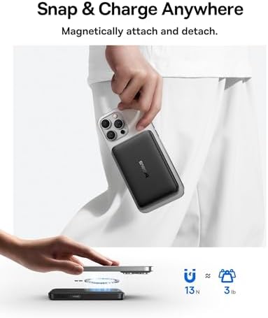 Baseus for MagSafe Portable Charger, Qi2 Certified 15W Wireless Magnetic Power Bank 10000mAh with USB-C Cable 22.5W PD Charging, Battery Pack Compatible with iPhone 17/16/15/14/13 Pro/Pro Max Series - Image 6