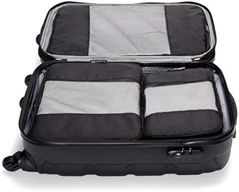 TravelWise Packing Cube System - Durable 5 Piece Weekender Plus Set (Black) - Image 5