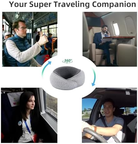 Neck Pillow for Traveling,Premium Memory Foam Travel Pillow, Removable Washable Neck Pillow Cover， Suitable for Airplanes,Offices and Cars - Image 7