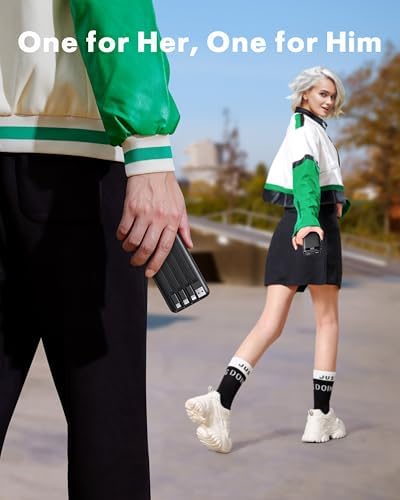 charmast Portable Charger with Built in Cables, Power Bank with Cords Wires, Slim 10000mAh Travel Battery Pack 6 Outputs 3 Inputs 3A Fast Charging for Samsung Google Pixel LG Moto iPhone iPad - Image 5