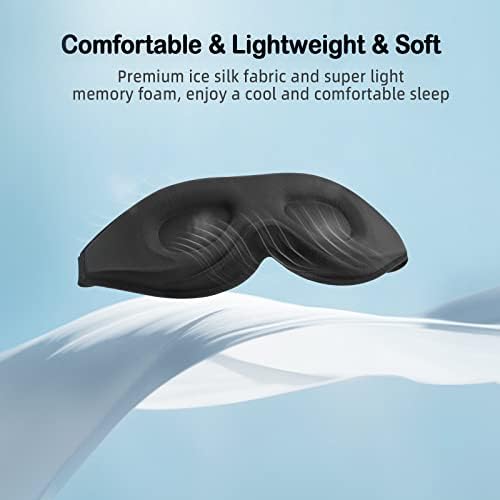 LitBear Sleep Masks for Women, Pink Eye Mask for Sleeping, Comfortable Night Sleeping Mask, Soft Contoured Eye Cover for Sleeping with Elastic Strap for Side Sleeper Men Flying Shift Worker - Image 5