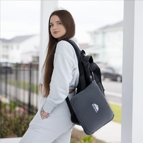 BlueHills Premium Soft Travel Blanket Pillow Airplane Flight Blanket Throw Bag Pillowcase Compact Large 2 in 1 Combo Warm Traveling Plane Essentials Portable Gifts Lightweight Grey Gray T007 - Image 8