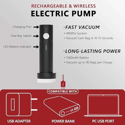 Travel Vacuum Bags for Clothing with Rechargeable Electric Pump, Compression Packing Cubes Organizer Storage for Luggage Suitcase, Space Saver Seal Bags for Vacation Cruise, 18 Combo - Image 4