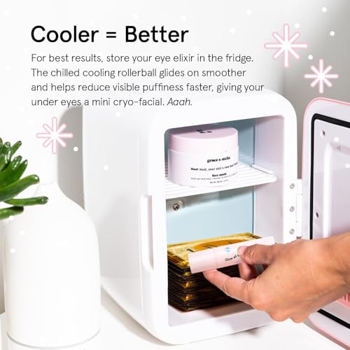 grace & stella Under Eye Brightener Roller - Airplane Travel Essentials - Travel Size Toiletries - Retinol & Caffeine Eye Serum for Puffiness, Dark Circles, Wrinkles - Vegan Skincare (15ml / 0.51floz) - Image 7