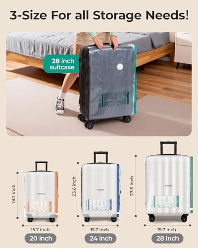 BAGSMART Vacuum Storage Bags for Travel with Rechargeable Air Pump, Portable Space Saver Bags for Travel & Home, Vacuum Compression Seal Bag for Clothing, Blanket, 18 Pack Multicolor - Image 3