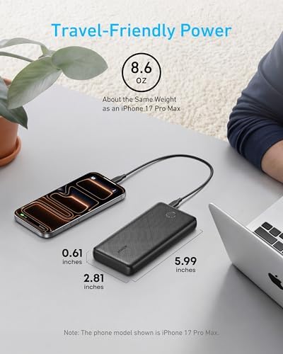 Anker Power Bank(PowerCore 10K), Compact Travel-Ready 10,000mAh Battery Pack with PowerIQ Charging Technology, 5V/3A High-Speed Charging for iPhone, iPad,and More (1, Black) - Image 6