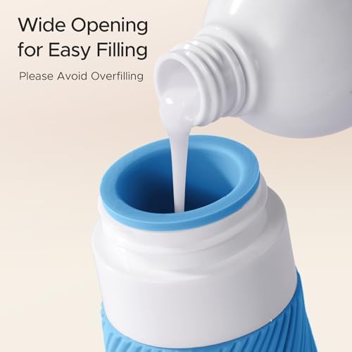 LitBear 23 Pack TSA Approved Travel Bottles for Toiletries, Leak Proof Refillable Travel Size Containers Kit with Silicone Squeezable Bottles Jars for Shampoo Lotion Conditioner, in Clear Bag, Blue - Image 4