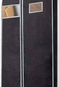 BALEINE 1PK Heavy Duty Garment Bag with Shoe Storage Travel Bag for Dresses, Suit, Coats Travel Essential (43", Black)