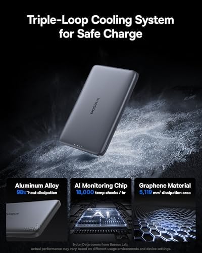 Baseus Picogo Magsafe Portable Charger, Qi2 15W 0.5" Ultra Slim 10000mAh Wireless Power Bank, 27W Fast Charging Magnetic Battery Pack with USB-C for iPhone 17 Pro Max/17 Pro/Air/16/15/14/13/12 - Image 3
