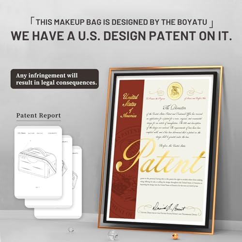 BOYATU Travel Makeup Bag Organizer Cosmetic Bag: 3 Pcs Set Large Capacity Make up Bag with Compartments - Waterproof Leather Toiletry Bags with Handle Travel Essentials Case Gifts for Women (01-Black) - Image 5