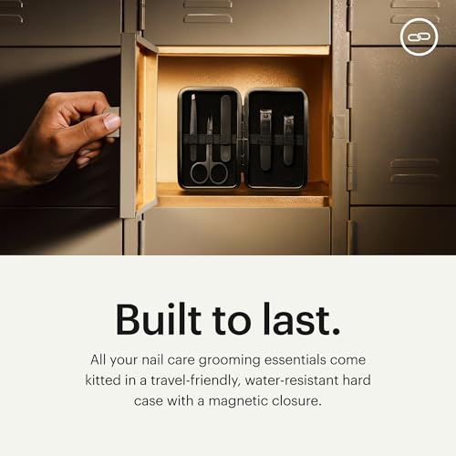 MANSCAPED® Shears 3.0, 5-Piece Precision Men’s Nail Grooming Travel Kit, Stainless Steel Manicure Set with Fingernail & Toenail Clippers, Nail File, Slant Tip Tweezers, Cuticle Scissors, Travel Case - Image 6