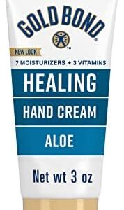 Gold Bond Healing Hand Cream, 3 oz., Gold Bond Hand Cream With Aloe, Moisture That Lasts Through Handwashing