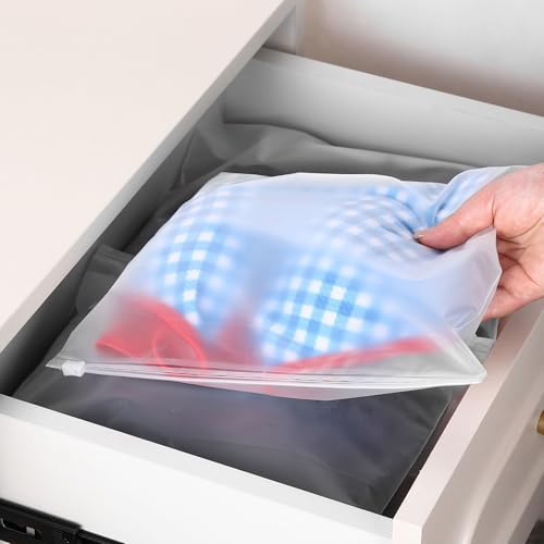 25 Pcs 13x10 Inch Frosted Resealable Clothing Bags - 3 Mil Heavy-Duty Plastic Packaging for Apparel Storage | Travel & Small Business Organizer for Shirts, Delicate Garments-No Vent Holes - Image 5