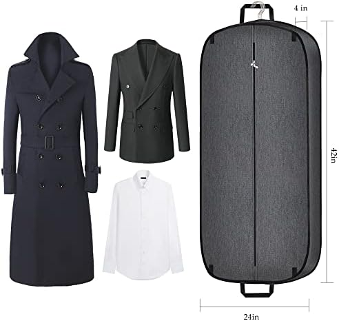 Heavy Duty Waterproof Garment Bag for Travel, Tear Resistance Suit Bag for Men Travel for Suits, Tuxedos, Coats, Uniform. 42 inch - Image 6